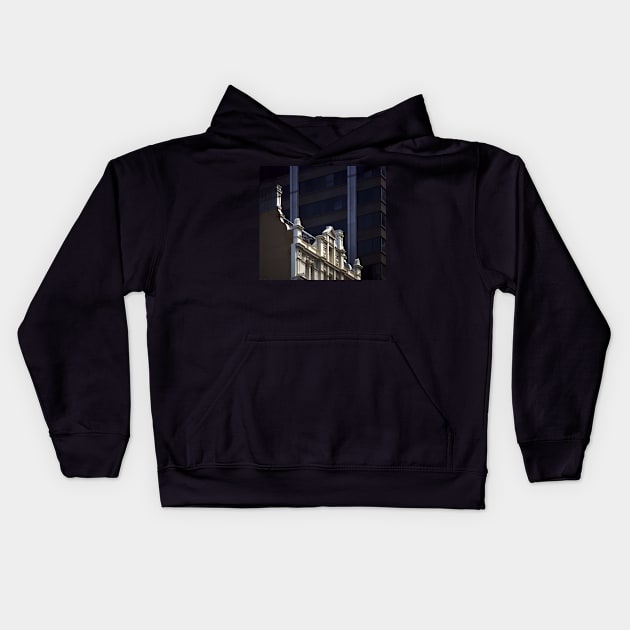 Buildings, Collins Street, Melbourne Kids Hoodie by rozmcq